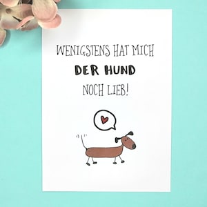 Postkarte Hund, Hunde-Postkarte, Grußkarte Dackel, Postkarte zum Geschenk, Hundesitter Geschenk, Postkarte für Hundebesitzer