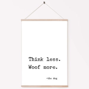 Dog Quote Poster Personalized Dog Name Dog Saying Wall Art Humorous Minimalist Motif Typography Poster