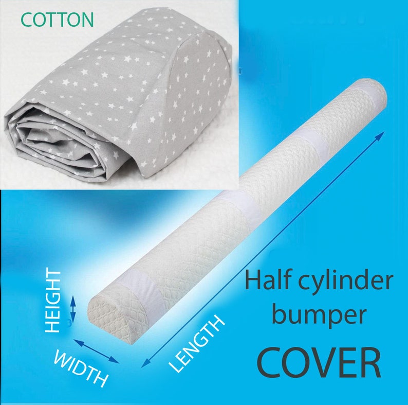 Half Cylinder Bolster Cover Bumper Case Toddler Bed Cushions Etsy