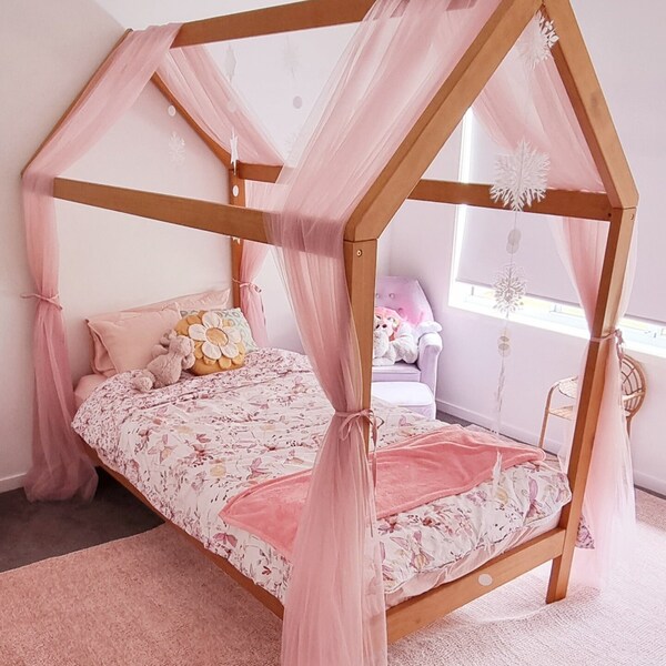 CANOPY for the Frame Montessori bed baldachin canopy play floor canopy hanging canopy house bed curtain decor handmade princess teepee style