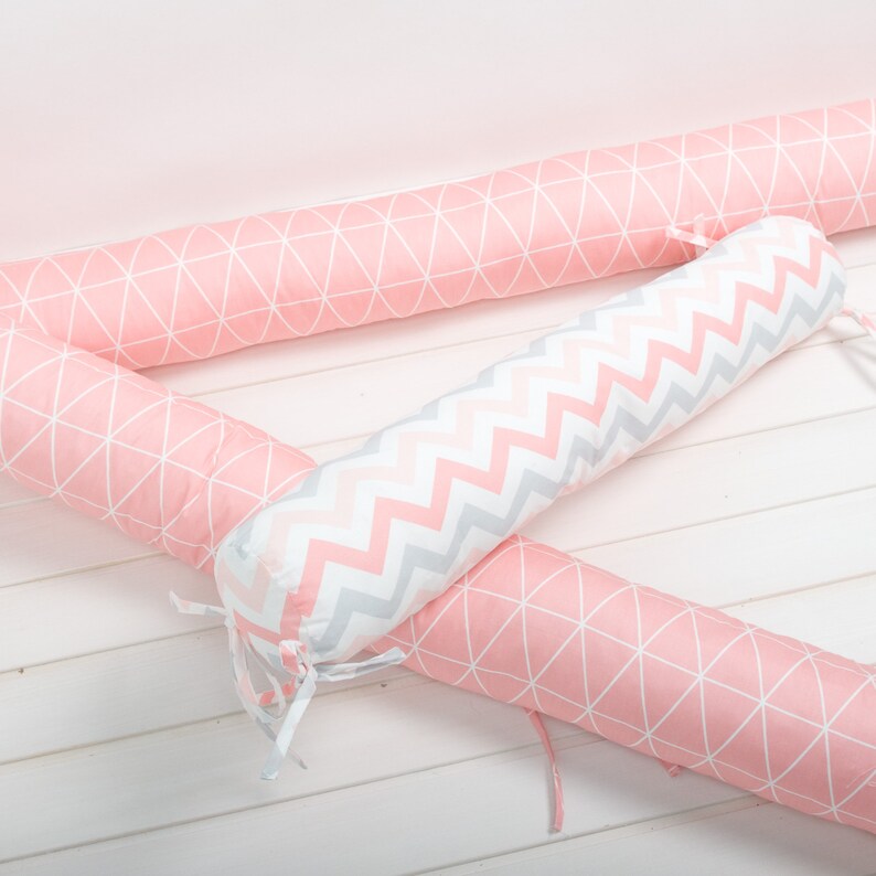 Any size bed bumper baby cot cushions toddler bed bolster Etsy