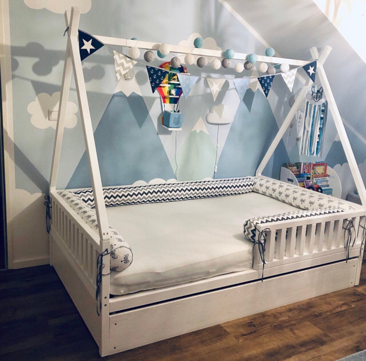 Bumper For The Toddler Floor Bed Baby, Twin Bed Bumper