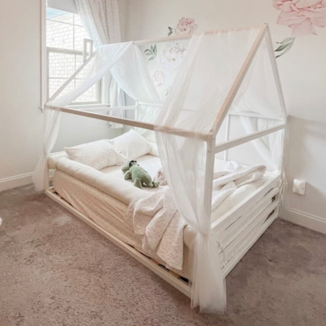 Montessori House Bed CANOPY Baldachin Bed Canopy Play Floor Etsy