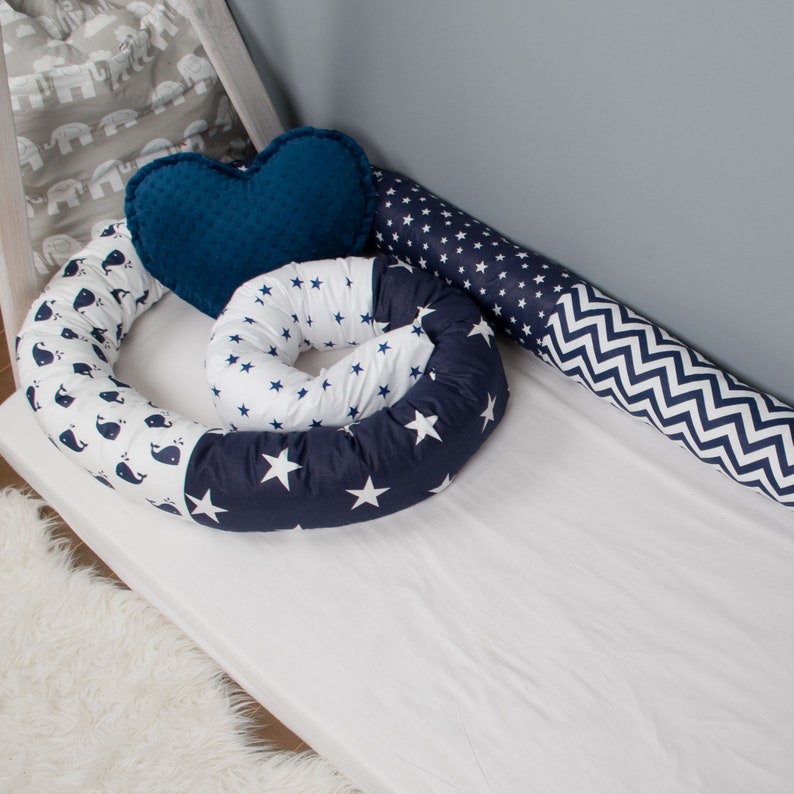 Toddlers Snake pillow Bed long bumper toddler kids twin bed Etsy
