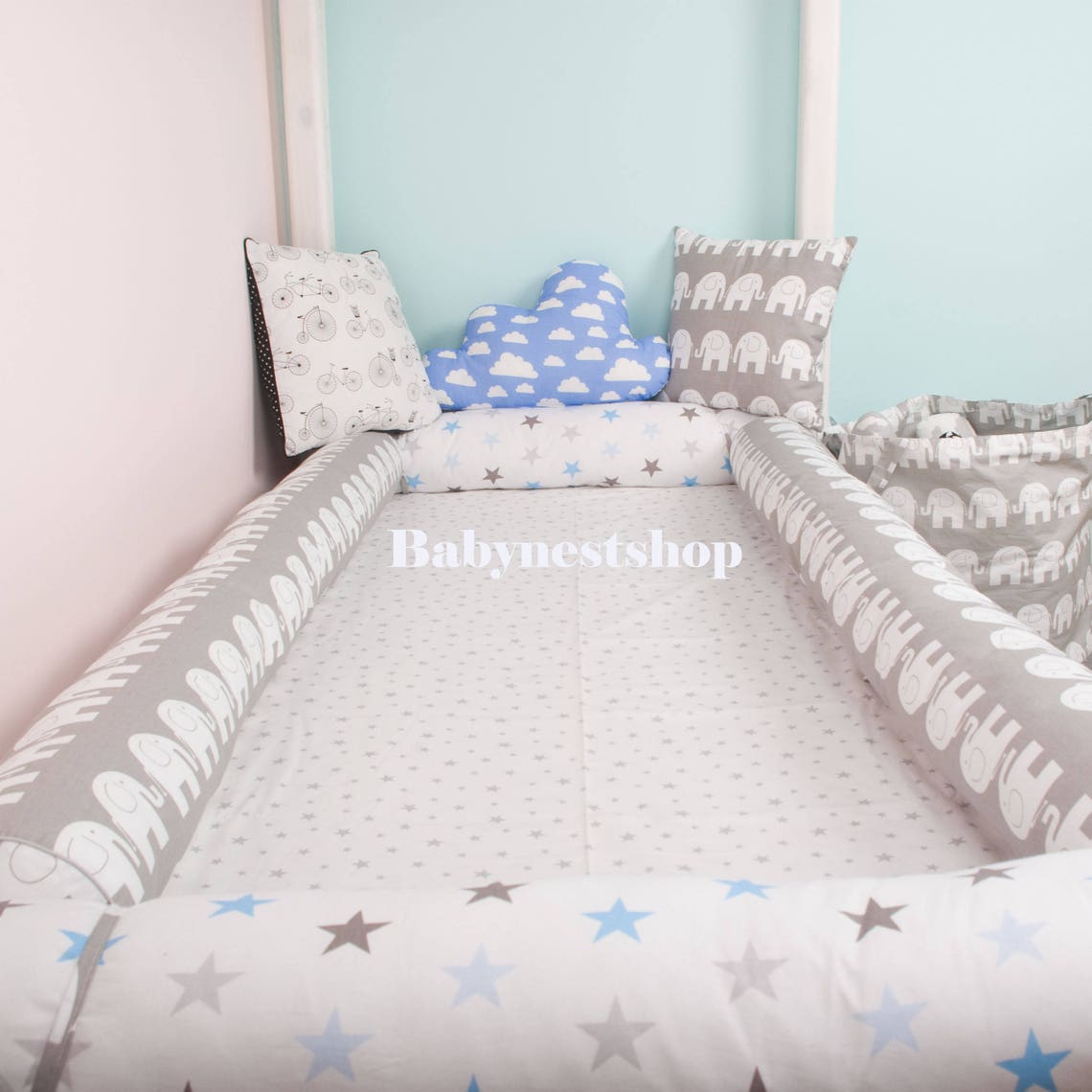 Single Floor Bed Bumper Twin Size Bumpers Cot Cushions Toddler Etsy