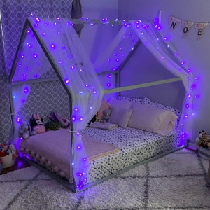 CANOPY for the Frame Montessori bed baldachin canopy play floor canopy hanging canopy house bed curtain decor handmade princess teepee style