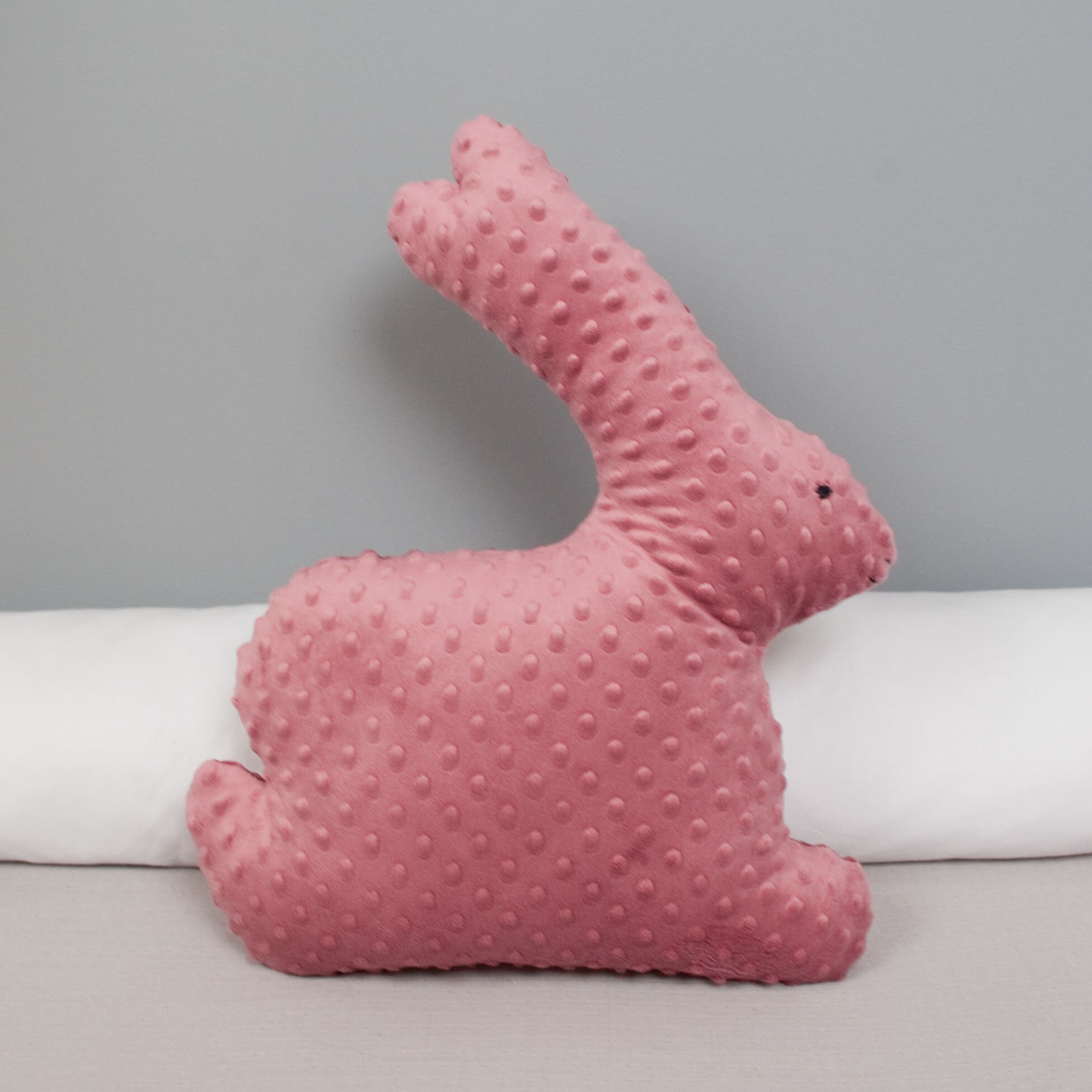 Minky Easter bunny pillow Rabbit shaped cushion hare pillow Etsy