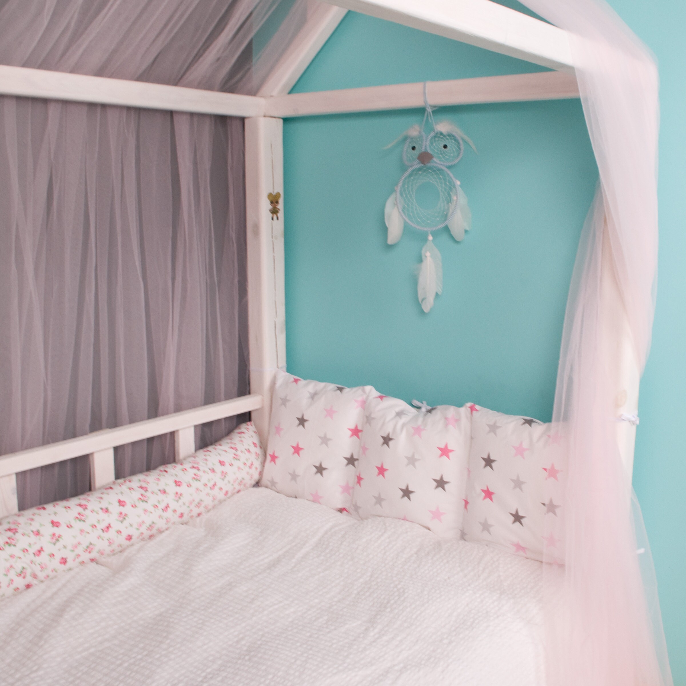 Pink Montessori House Bed CANOPY Baldachin Bed Canopy Play Etsy