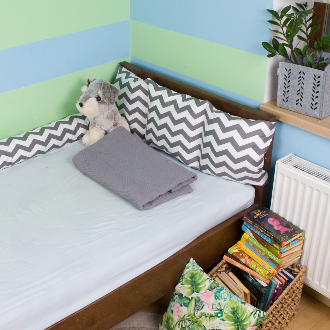 Headboard soft protector bumper head of the bed pillow Etsy