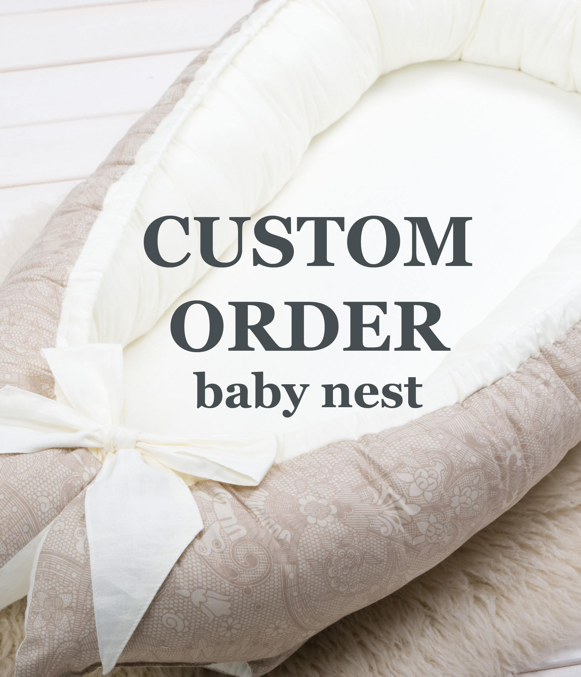 Custom order double sided babynest, newborn Baby Nest, babynest, co s…