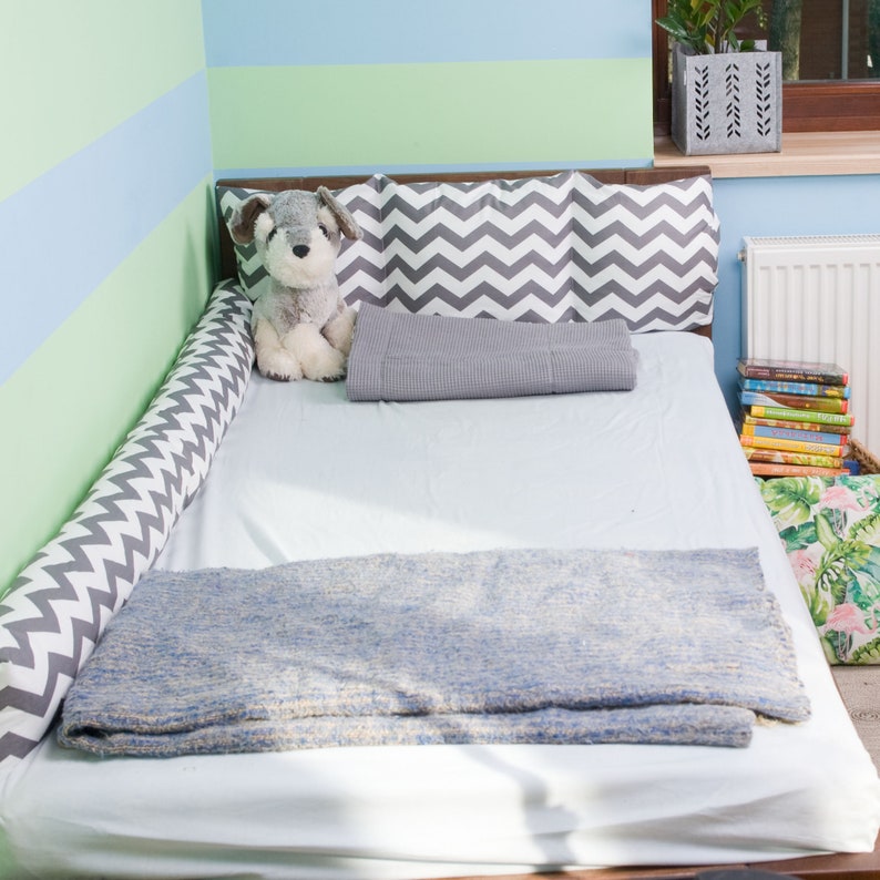 Headboard soft protector bumper head of the bed pillow Etsy