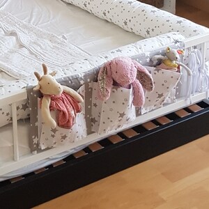 Rail toddler bed pockets Crib Organizer baby Floor Bed hanging Baby crib cot Rail frame nursery Decor Toy Storage fabric organizer holder