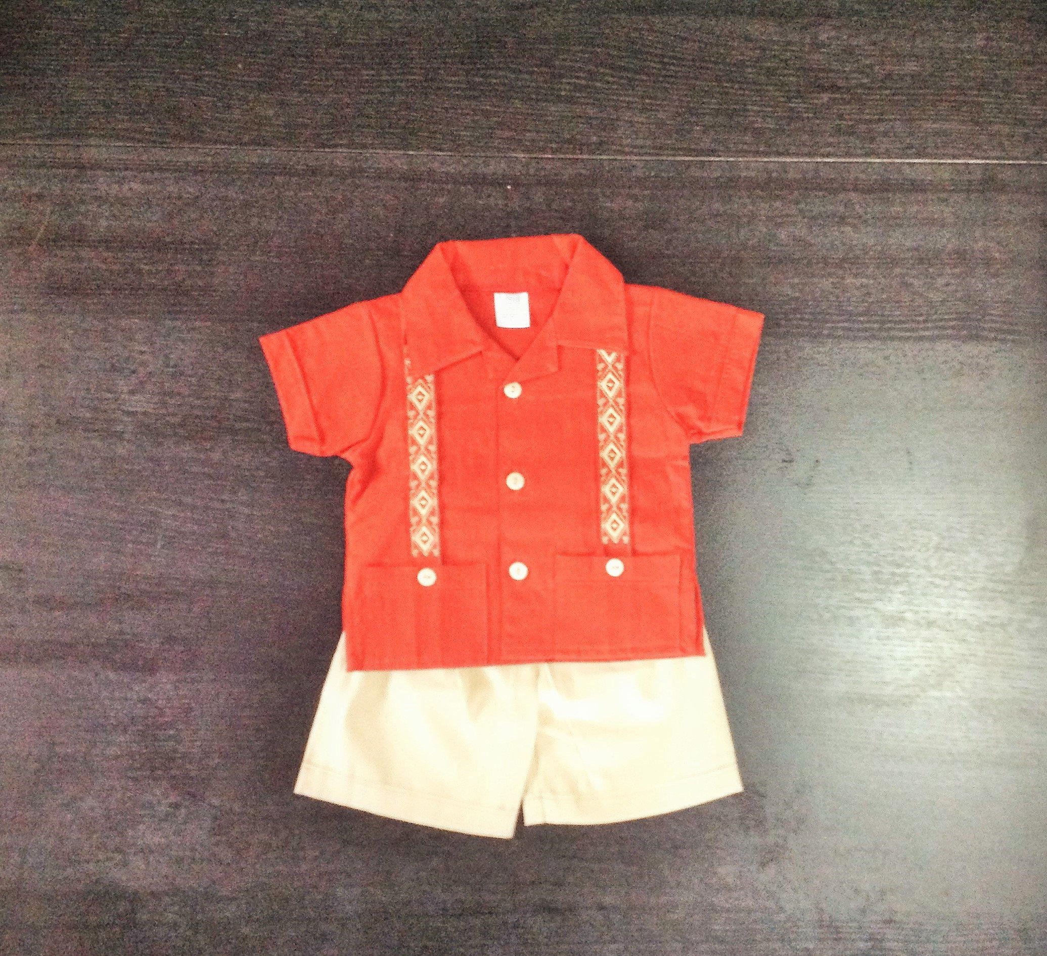 Mexican Baby Toddler Boy Guayabera Outfit Spice Orange and Etsy
