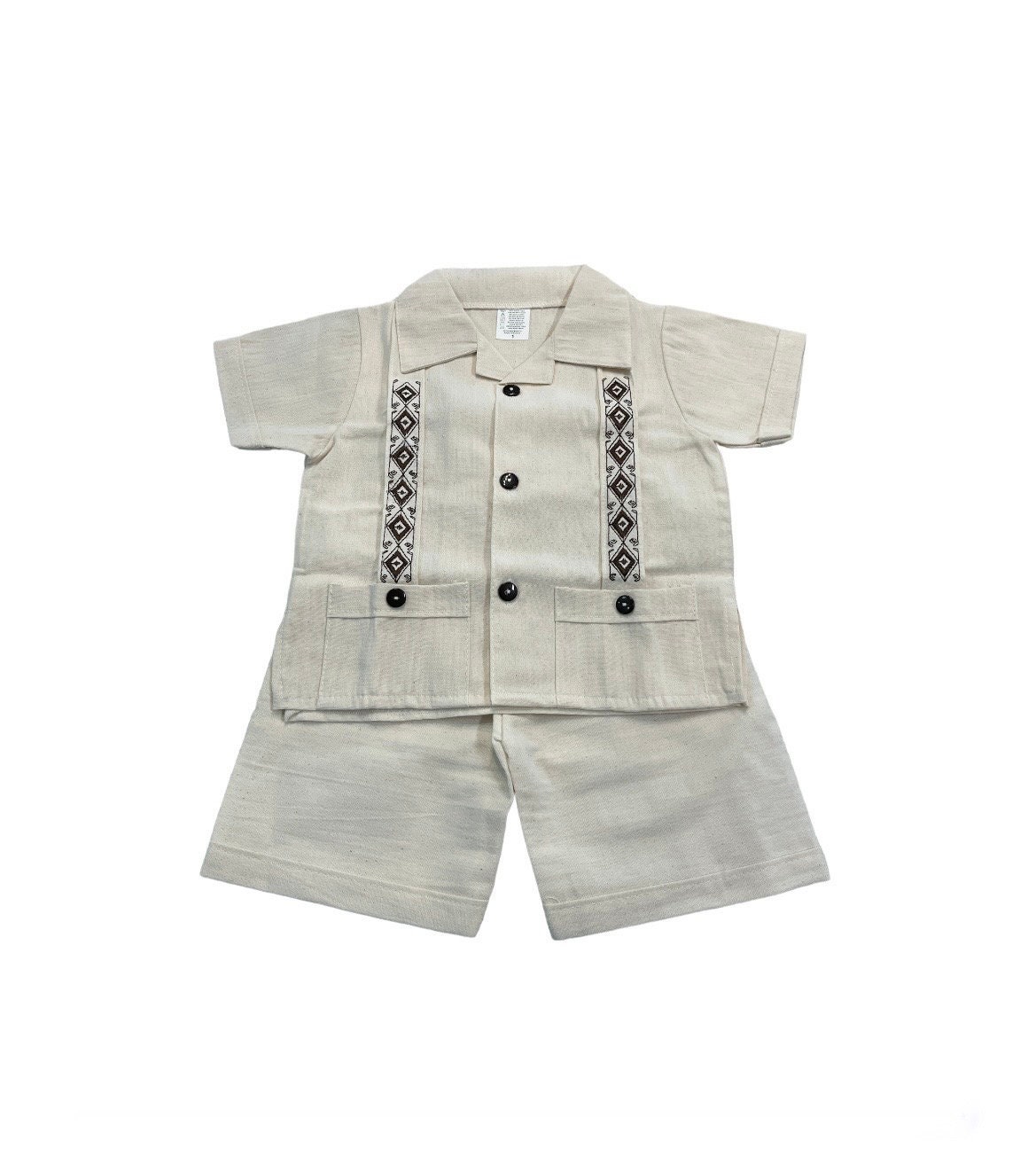 Mexican Baby Toddler Boy Guayabera Outfit Beige Shirt - Etsy Israel