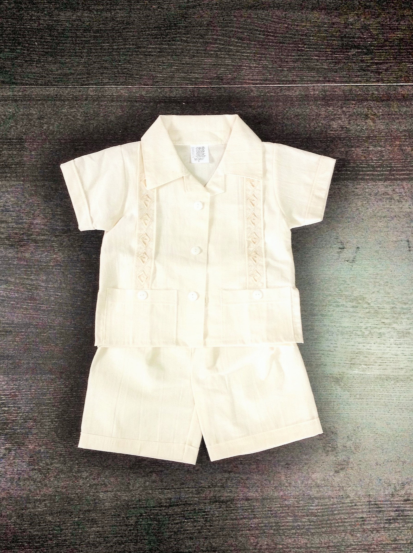 Mexican Baby Toddler Boy Guayabera Outfit Beige Outfit Etsy