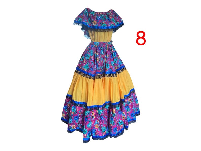 Sinaloa Style Adult Mexican Sinaloa Dancing Dress - Made to Order - Different Sizes ...