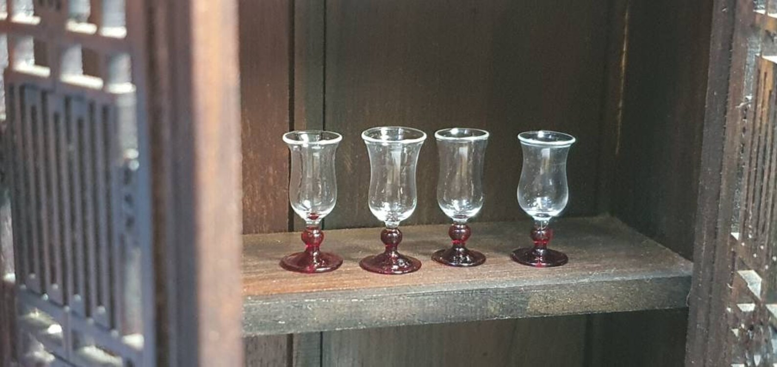 Brandy Glass Red Colour of Style Vintage for Dollhouse Etsy