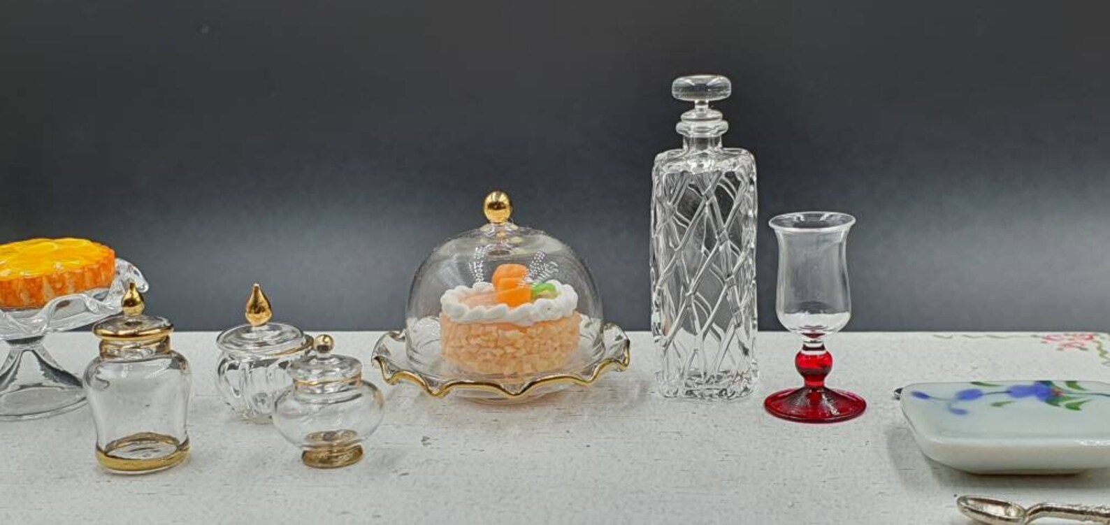 Brandy Glass Red Colour of Style Vintage for Dollhouse Etsy