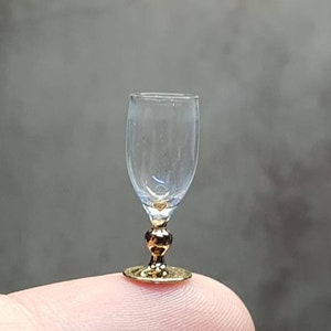 Dollhouse Miniature 18k Gold Painted Wine Glasses for Dollhouse ...