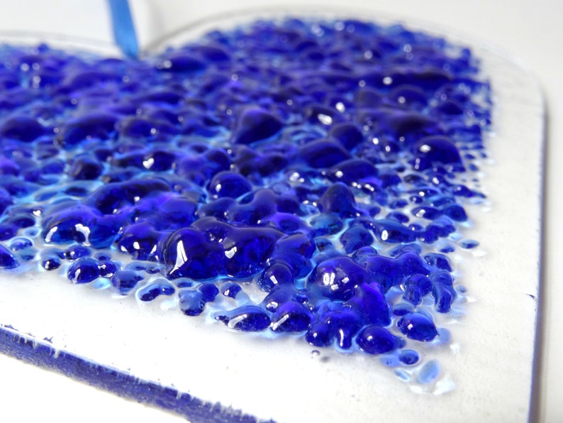 Fused Glass Heart Heart Light Catcher Window Decoration Etsy