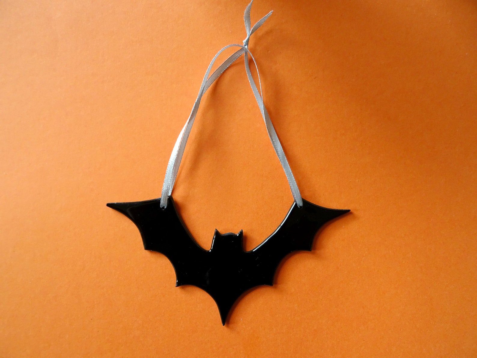 Bat Decoration Fused Glass Bat Halloween Decoration Art Etsy