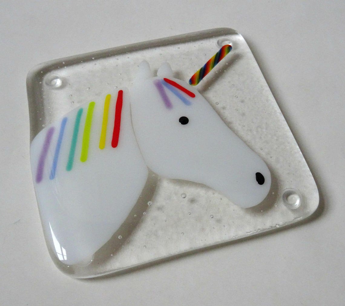Mosaic Craft Kit - Decorate Your Own Unicorn And Rainbow Design Coaster With Glass Tiles Birthday Gift Fun Diy Arts And Crafts Supplies Girls Kids Teens Activity Kit