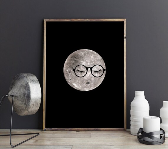 Dorm Decor Printable Art Dorm Room Decor Funny Art Moon Art Moon Print Funny Posters Dorm Posters Moon Nursery Art Cute Home Decor