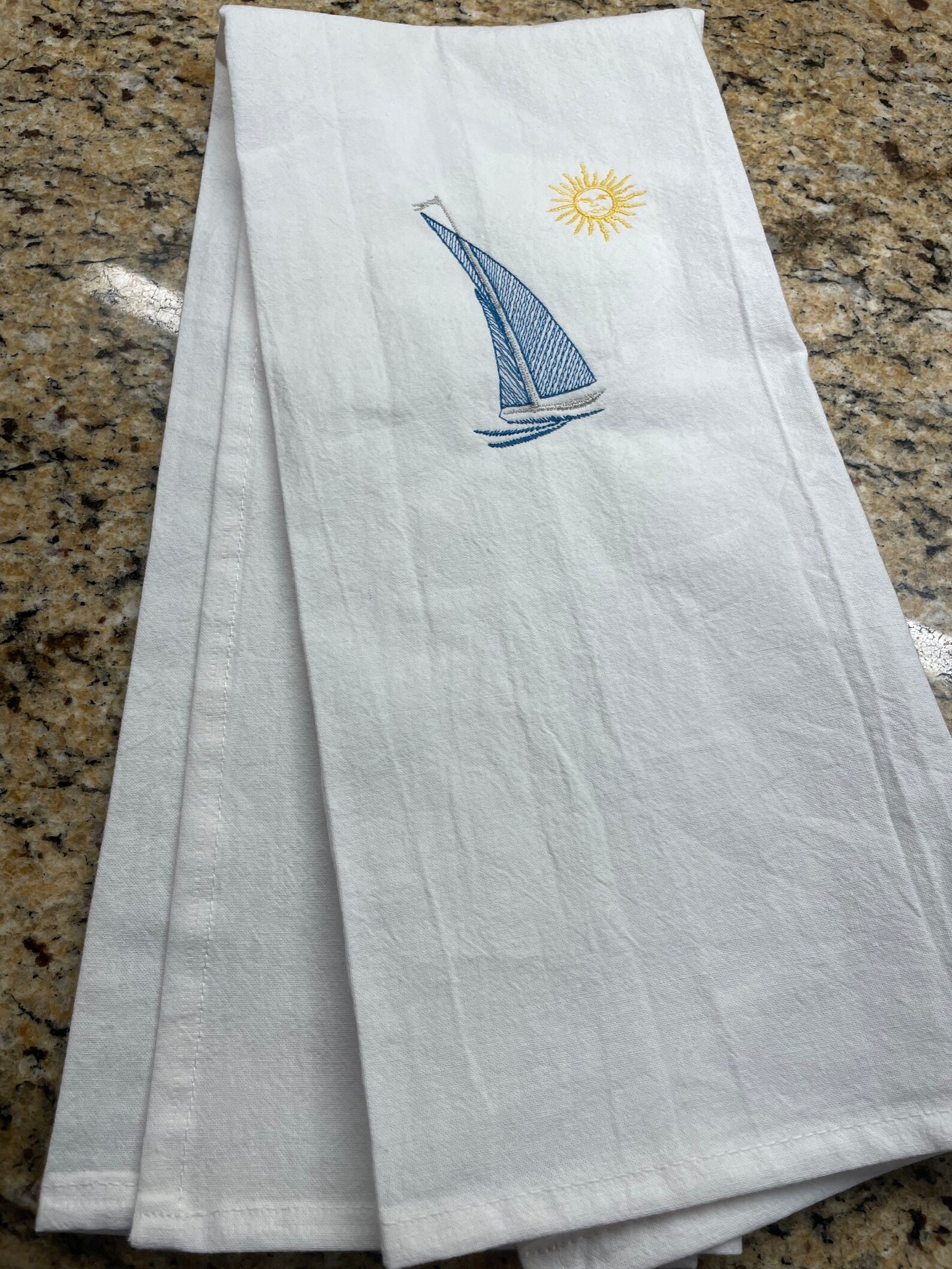 Linen House Fishing Boat Tea Towel