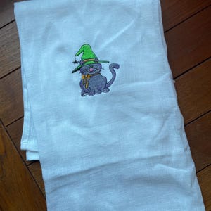 Witchy Kitty Tea Towel