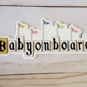 Baby on board Land Sign Sticker | Vintage sign baby on board sticker | Vintage Sign bumper sticker