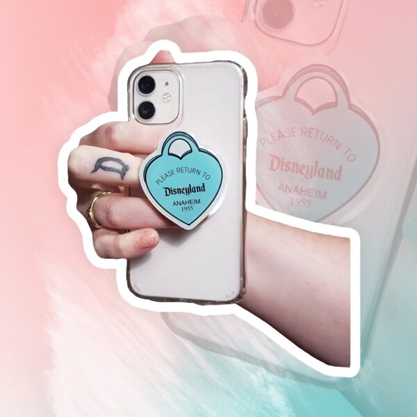 Please Return to Disney phone grip | Disney lover phone grip | Foldable phone holder