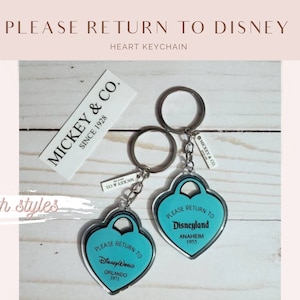 Please Return to Land keychain | Park Lover | Return to World | Return to Land