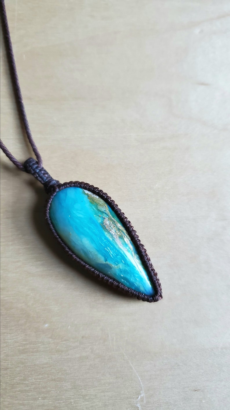 Andean Opal Macrame Necklace