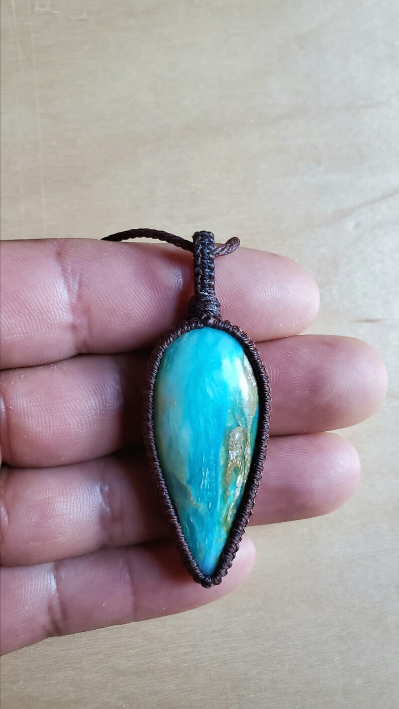 Andean Opal Macrame Necklace