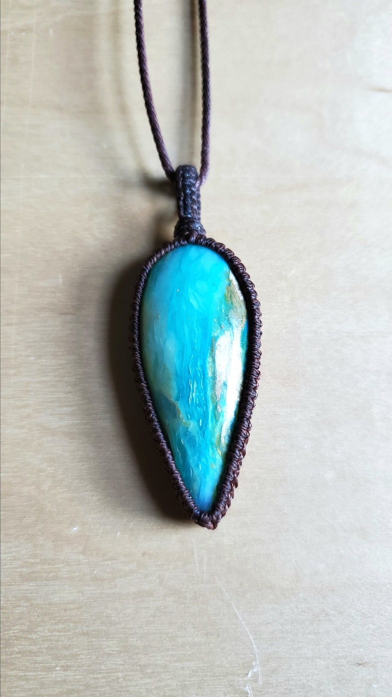 Andean Opal Macrame Necklace
