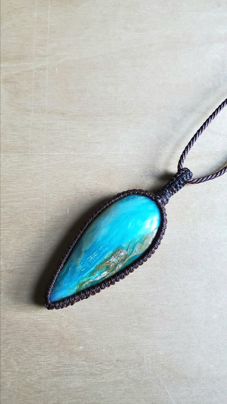 Andean Opal Macrame Necklace