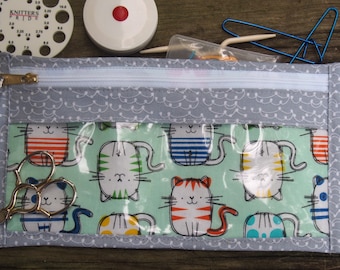 Kitty See Thru Notions Organizer   Zippered pouch