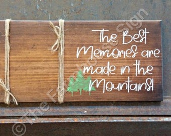 The Best Memories are made in the Mountains | Picture Frame | Wood Signs | Adventure Sign | Home Decor | Wall Decor | Outdoors Sign