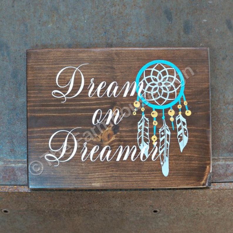 Play Room Decor Home Decor Nursery Sign Kid/'s Room Decor Dream on Dreamer| Wood Signs Inspirational Sign Craft Room Decor
