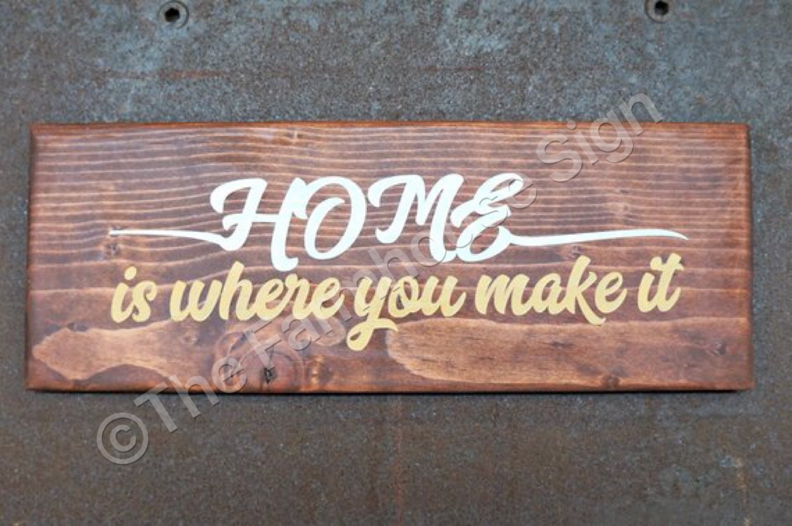 HOME is Where You Make It Wood Signs Farmhouse Sign Etsy