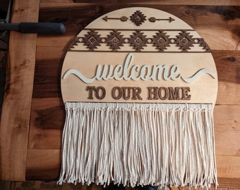 Boho Welcome Sign