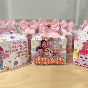 Bebefinn Birthday Favor Boxes: Handmade Gable Gift Bags