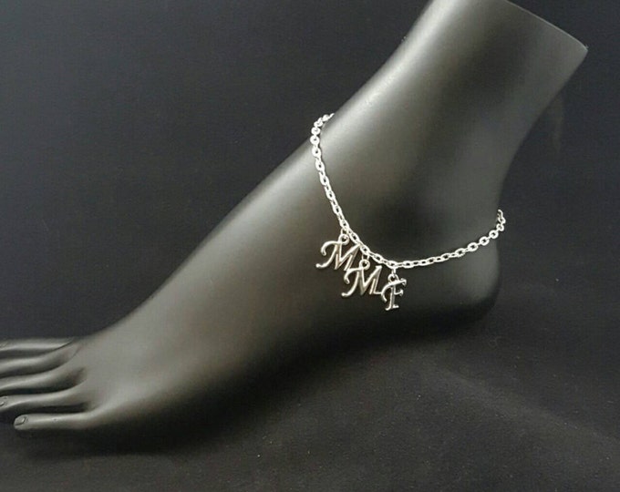 MMF/MFM/FMF Hotwife Anklet, Hotwife Jewelry, Swinger Jewelry