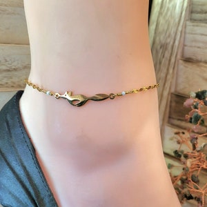 Gold Fox Vixen Anklet Girlfriend Gift Etsy Canada
