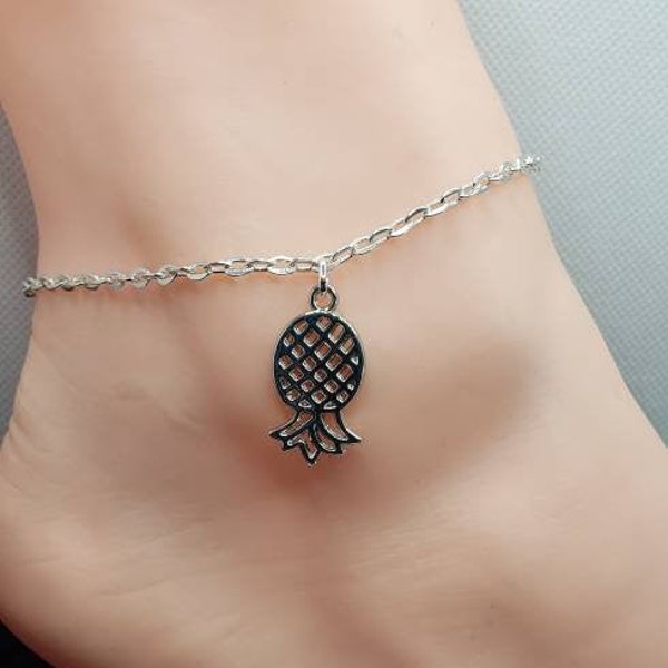 Upside Down Pineapple Anklet, Upside-Down Pineapple Jewelry, Swingers Lifestyle Jewelry