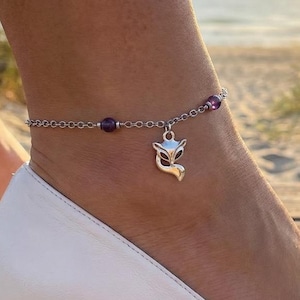 Bransoletka Vixen w nowym stylu, z prawdziwymi kamieniami szlachetnymi, ze stali nierdzewnej