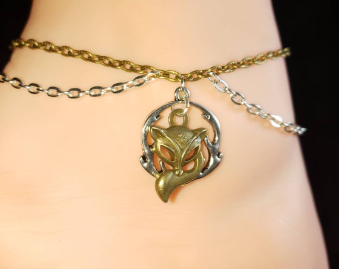 Euro Anklet / Ankle Bracelet Chain Hotwife VIXEN Gold