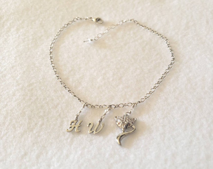 NEW - Hotwife Anklet 925 Sterling Silver Italian Chain, Sterling Silver Letters, Sterling Silver Vixen