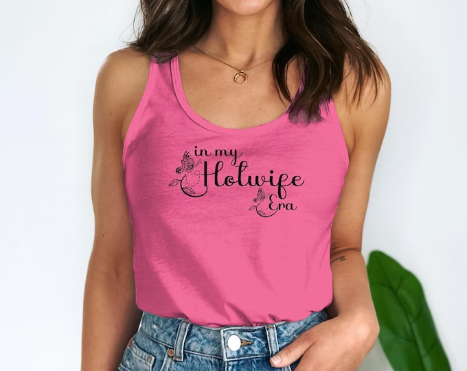 Hotwife Era Tank Top, Sexy Butterfly Design, Trendy Lifestyle Fashion, Swingers T Shirt, Racer Back T