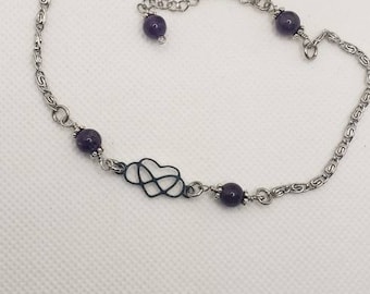 NEW Polyamory Lifestyle Anklet, HotWife Anklet, Infinity Heart Anklet, STAINLESS STEEL, Kinky Anklet, Sexy Anklet, Swinger Lifestyle Jewelry
